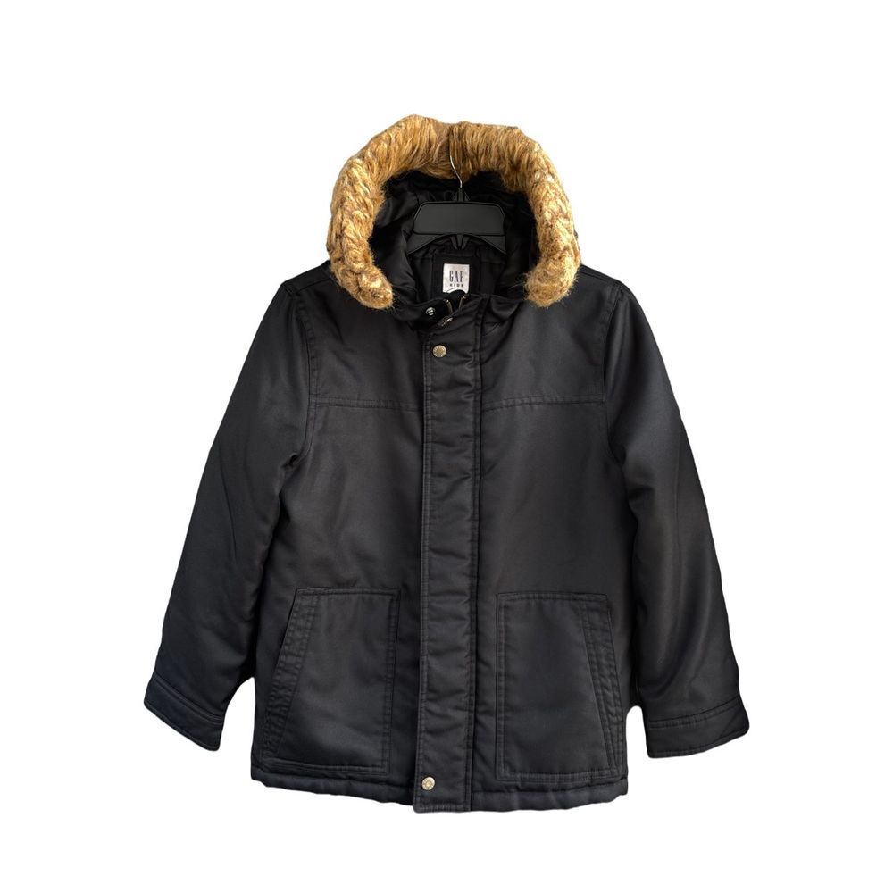 GAP Black Parka Coat Boys Size Large